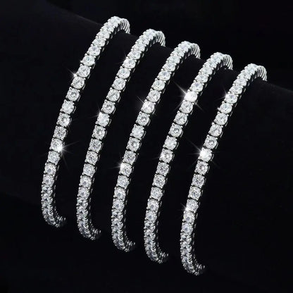 Moissanite Tennis Bracelet 925 Sterling Silver 18K Gold