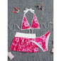 Elegant Floral High-Waist Bikini Set for Women