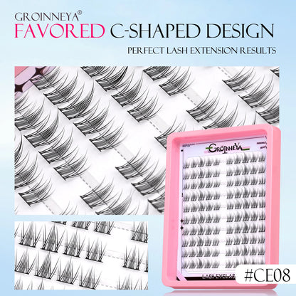 GROINNEYA C-Curl Cluster Eyelashes