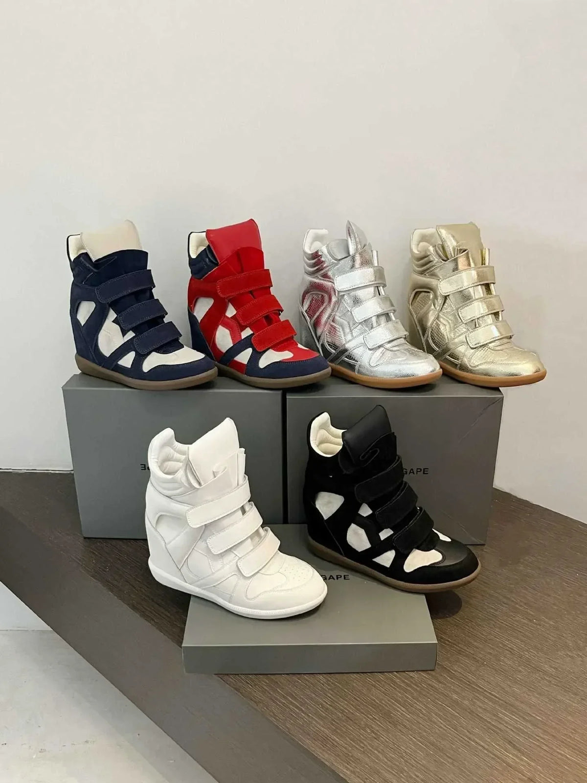 Women's Genuine Leather Ankle Boots with Hidden Heel