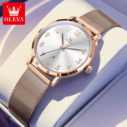 OLEVS 5653 Women's Rose Gold Quartz Watch