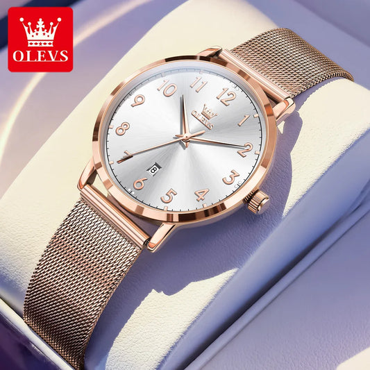 OLEVS 5653 Women's Rose Gold Quartz Watch