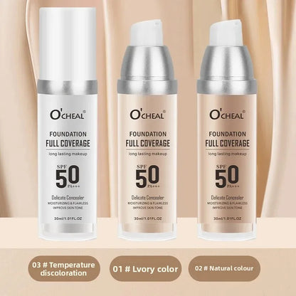 Color Changing Foundation Concealer Long Lasting Moisturizing