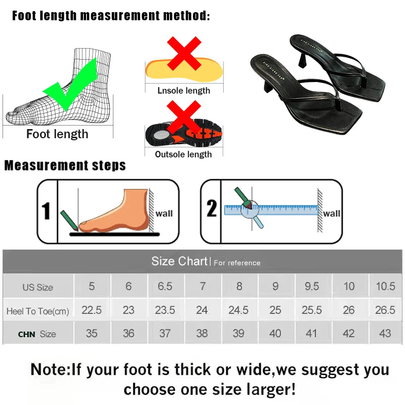 Women's Summer High Heel Flip Flops Sandals