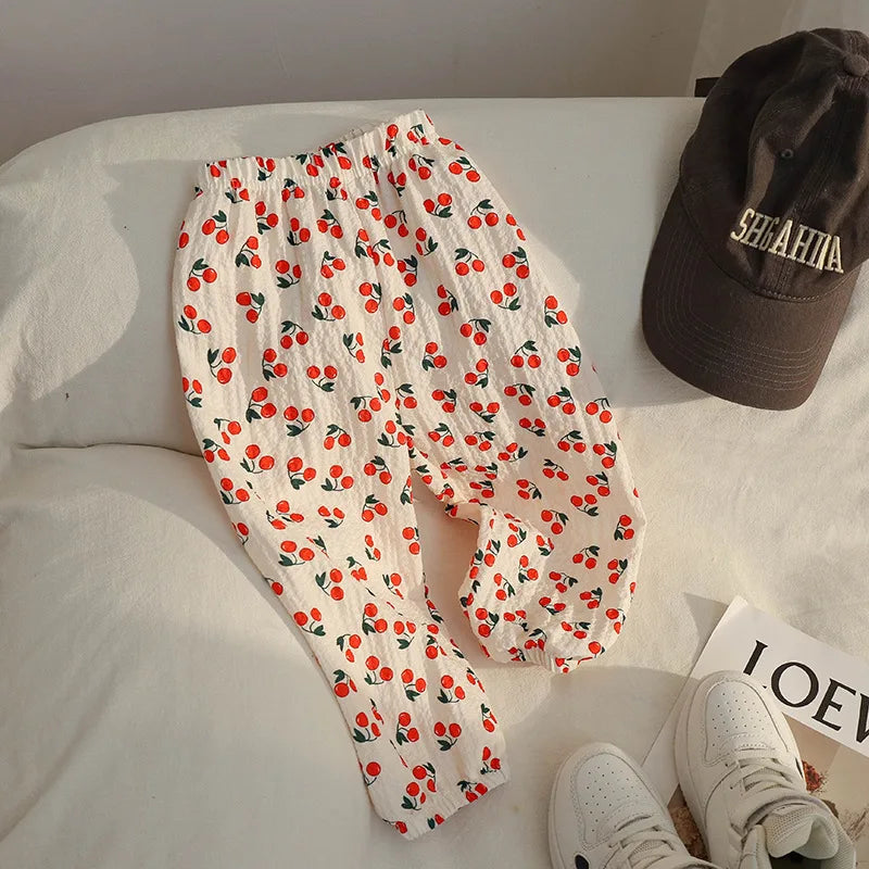 Children's Summer Anti-Mosquito Pants Thin Polyester