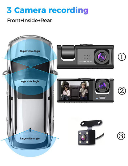 1080P Dash Cam with IR Night Vision and Loop Recording