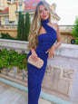 Hugcitar Halter Backless Ruched Bodycon Maxi Dress