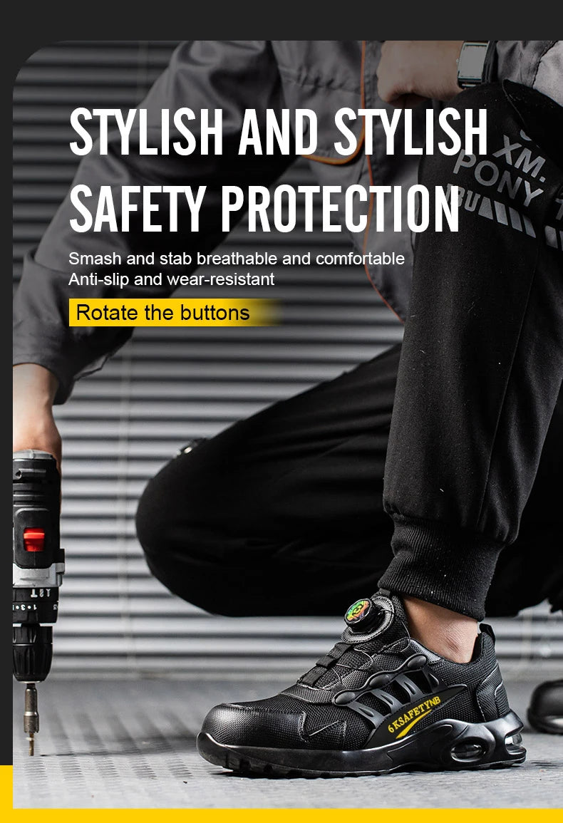 Men's Steel Toe Safety Shoes with Air Cushion