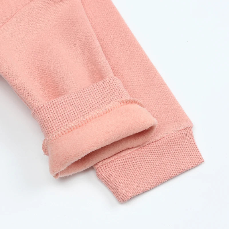 Kids Hooded Sweatshirt Cotton Solid Top for Girls