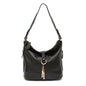 Zency Red Genuine Leather Hobo Shoulder Bag