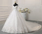 Off Shoulder Plus Size Wedding Dress Tulle and Organza