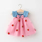 Baby Girl Summer Cherry Mesh Dress