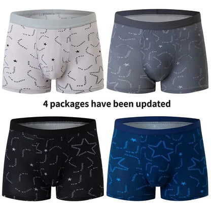 Men's Printed Fashion Boyshorts Plus Size Swim Trunks