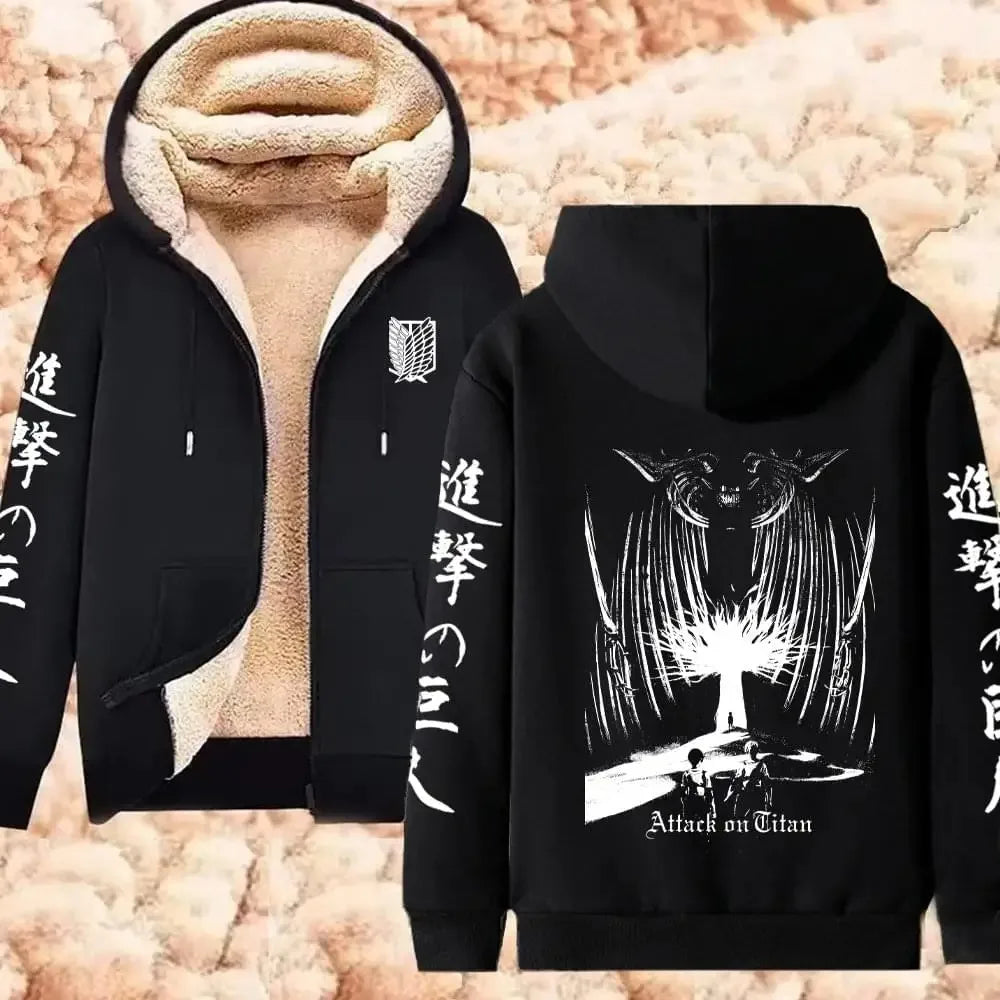 Attack on Titan Winter Zipper Jacket for Men and Women