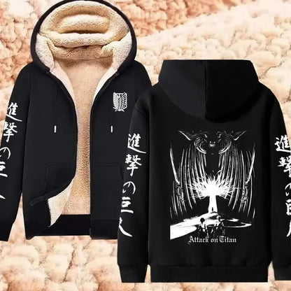 Attack on Titan Winter Zipper Jacket for Men and Women