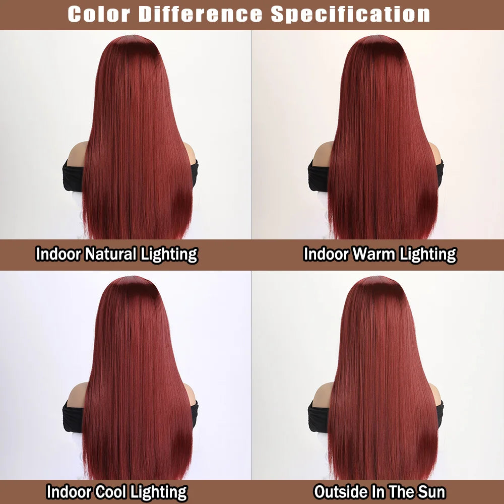 26 Inch Long Straight Synthetic Wig for Women