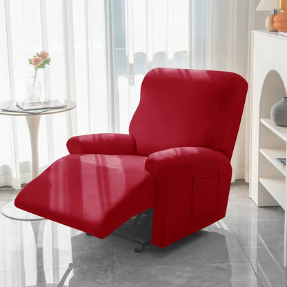 Soft Polyester Recliner Sofa Cover Solid Color