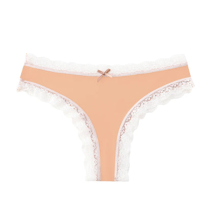 BZEL Women Lace Thong Panties Low-Waist G-String Leopard