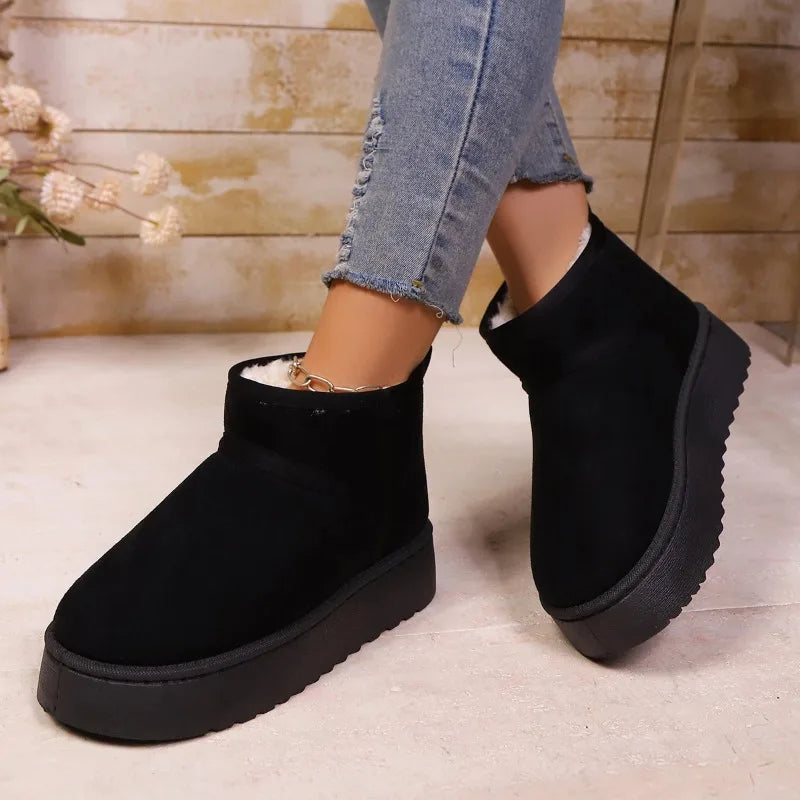 Sheepskin Wool Low-Cut Warm Comfortable Boots for Women