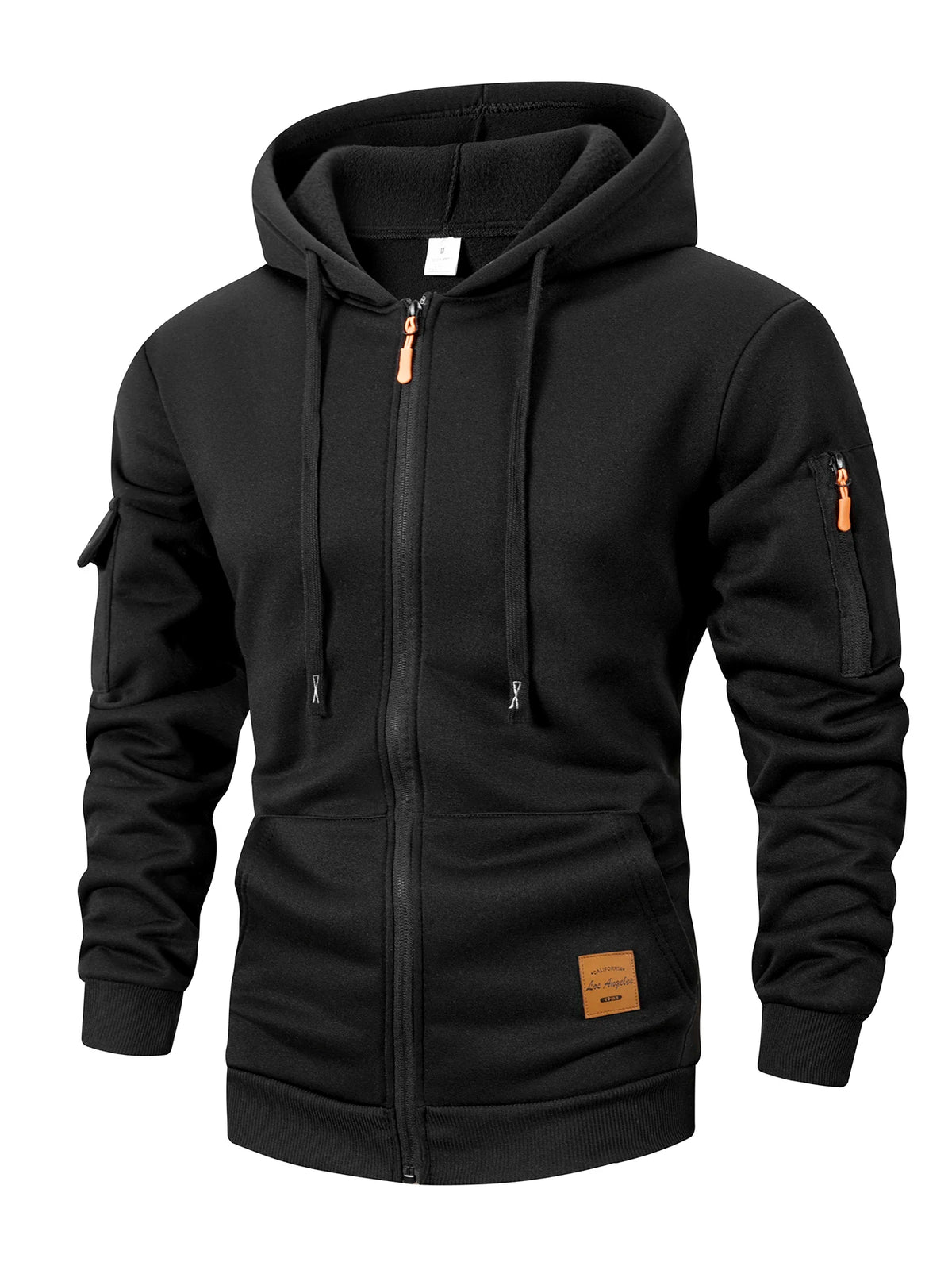 Men's Zipper Hoodie Jacket Slim Fit Polyester