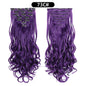 22 Inch Curly Wavy Clip In Hair Extensions Synthetic