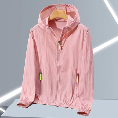 Men's Thin Ice Silk Hooded Sun Protection Jacket