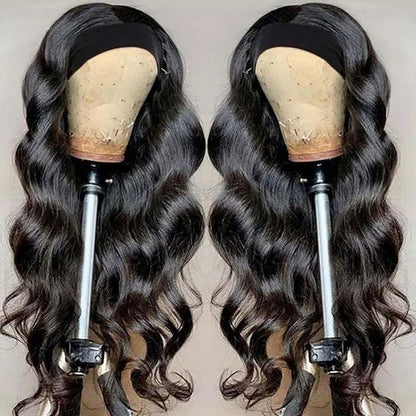 Body Wave Human Hair Headband Wig 200% Density 30-40 Inch