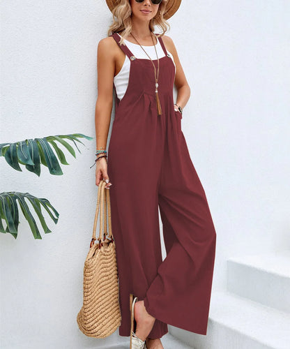 Yellow Denim Jumpsuit for Women Casual Street Wear
