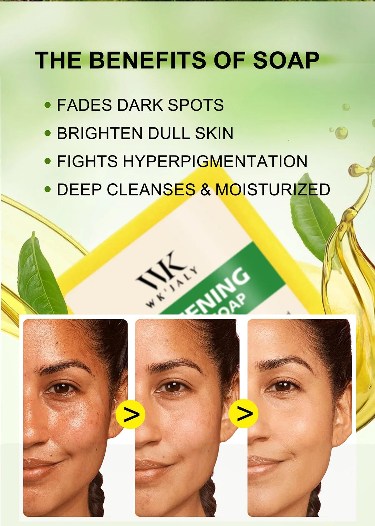 WK JALY Whitening Lemon Soap with Glutathione and Shea Butter