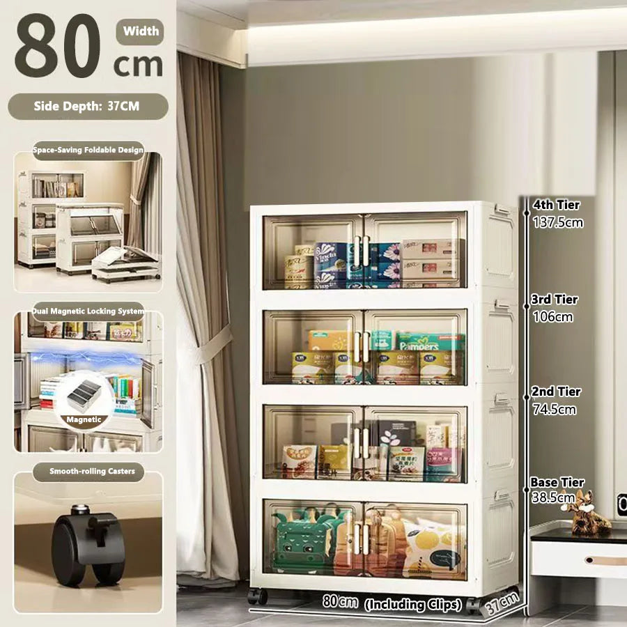 Large Capacity Plastic Folding Storage Cabinet