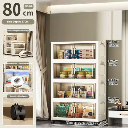 Large Capacity Plastic Folding Storage Cabinet