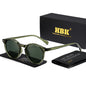 HBK Fashion Sunglasses Men Round TR90 Frame UV400