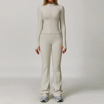 Yoga Suit Sports Set for Women Long Sleeve Athletic Wear