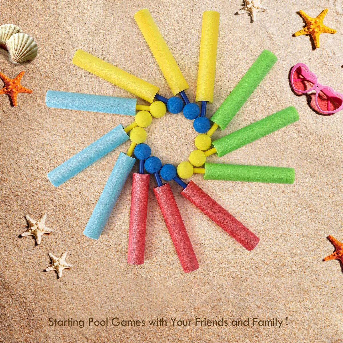 10 Packs Foam Water Guns for Kids Outdoor Fun