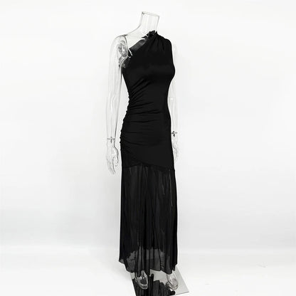 Ticketsx Off Shoulder Backless Slim Long Dress