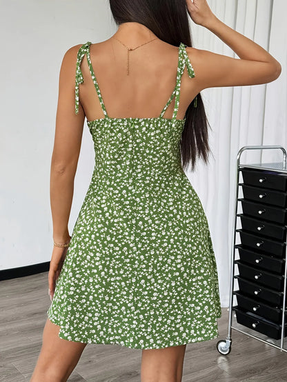 Women's Floral Spaghetti Strap Beach Dress
