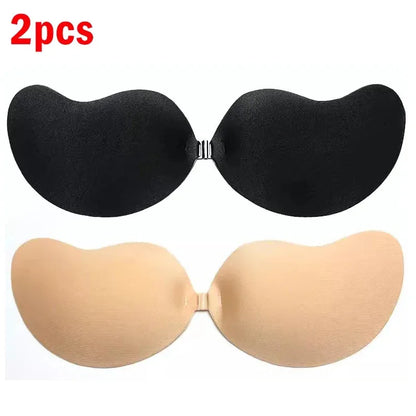 Invisible Push Up Bra Self-Adhesive Silicone Black Skin