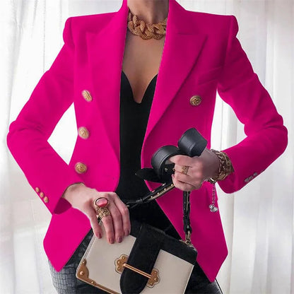Casual Long Sleeve Women Blazer Office Jacket