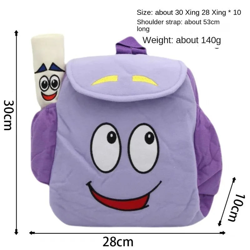 Dora The Explorer Purple Canvas Backpack with Pencil Case