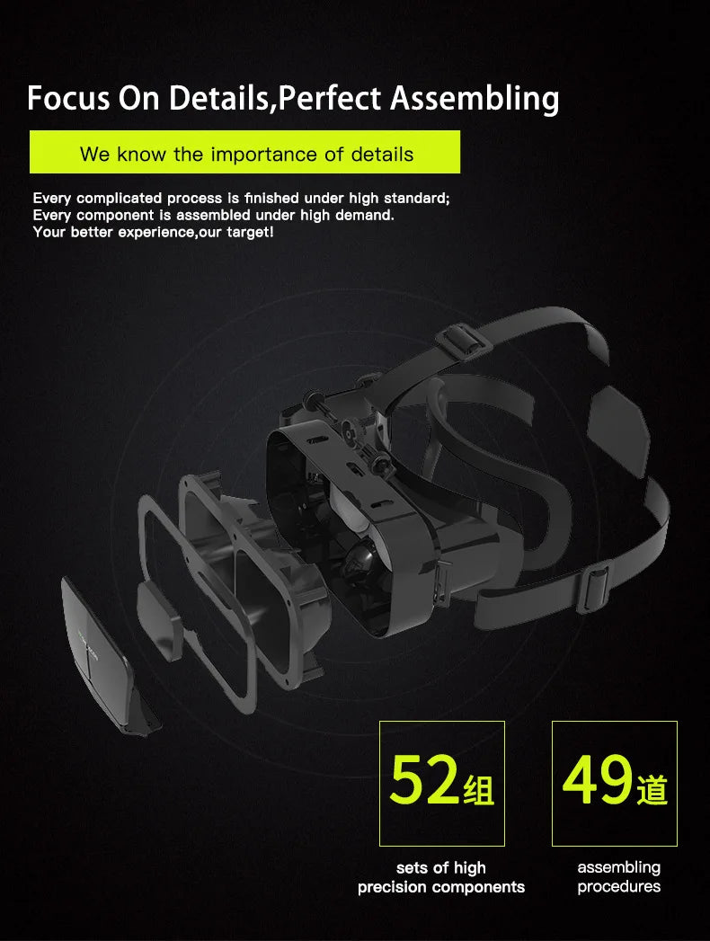 3D Virtual Reality Glasses Headset for Smartphones