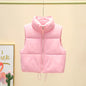 Winter Short Down Vest Women Zipper Jacket Casual