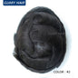 Double Knotted Toupee 130% Density Indian Hair 5 Inch