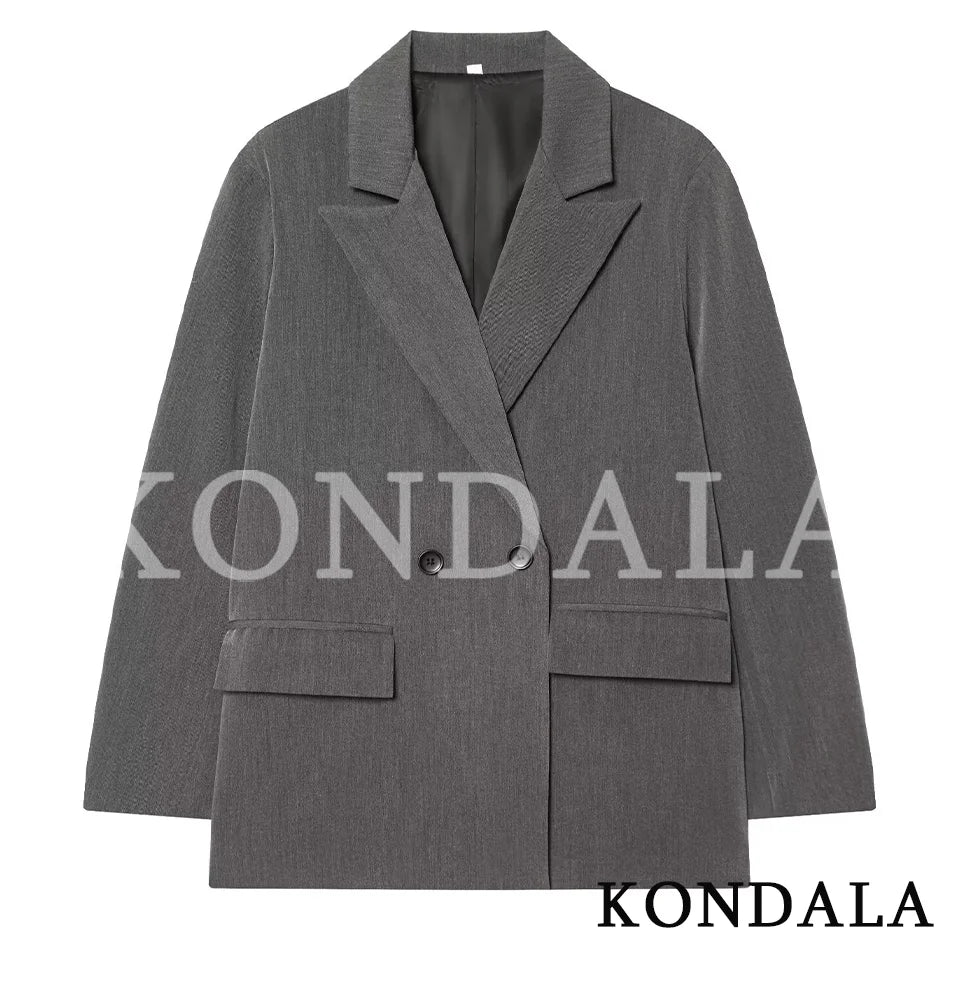 Elegant Double Breasted Blazer Coat for Women