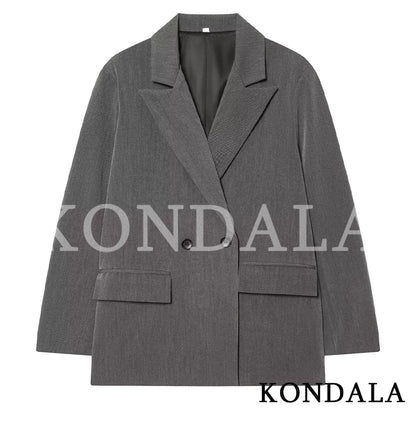 Elegant Double Breasted Blazer Coat for Women