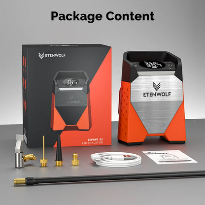 ETENWOLF ZEPHYR S3 Portable Tire Inflator 160 PSI