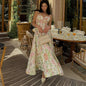 Elegant Printed A-Line Women's Dress in Polyester
