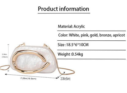 Gold PVC Evening Clutch Bag for Women