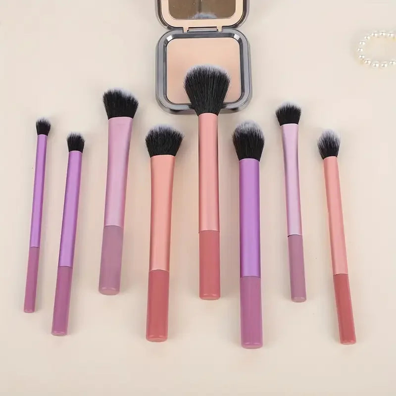 8pcs Soft Synthetic Hair Makeup Brush Set