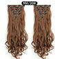 22 Inch Curly Wavy Clip In Hair Extensions Synthetic