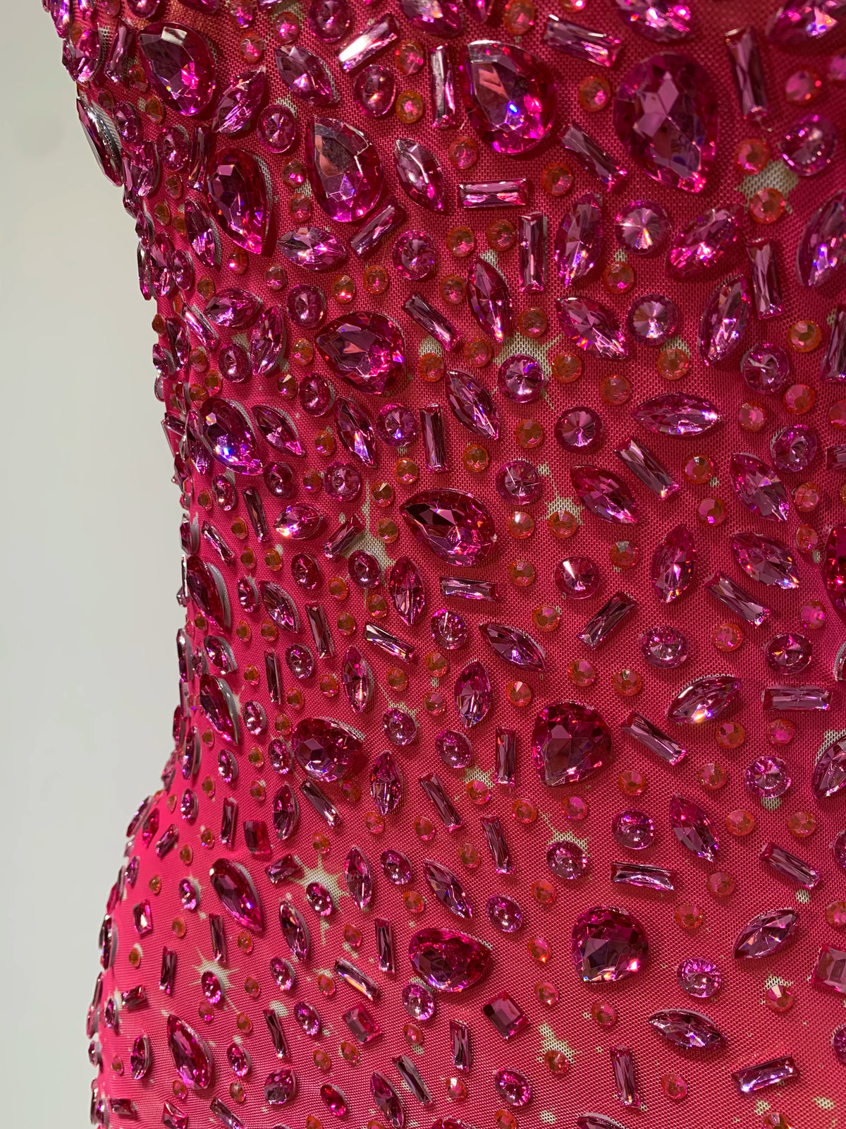 Luxury Rhinestone Mesh Bodycon Dress for Women